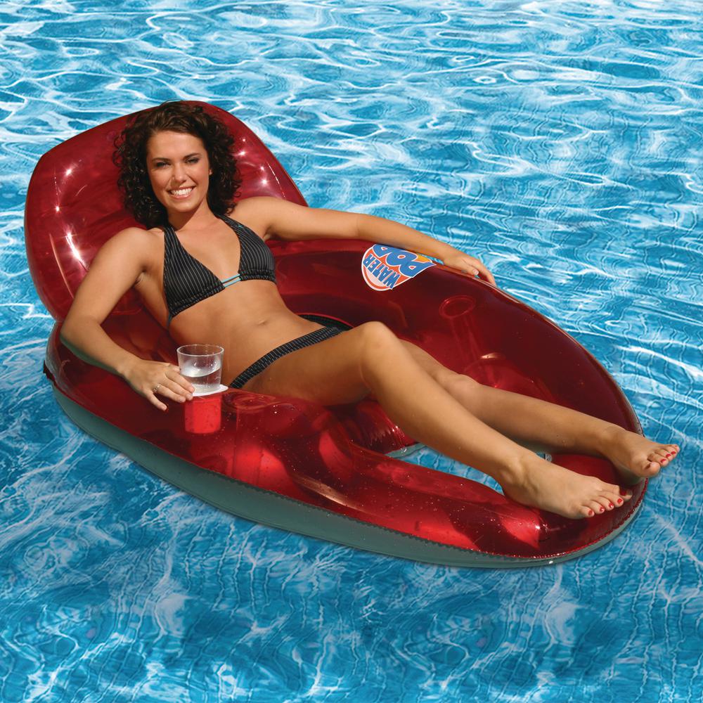 Poolmaster Water Pop Red Pool Deluxe Lounge by Poolmaster