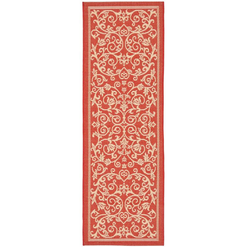 red outdoor runner rug