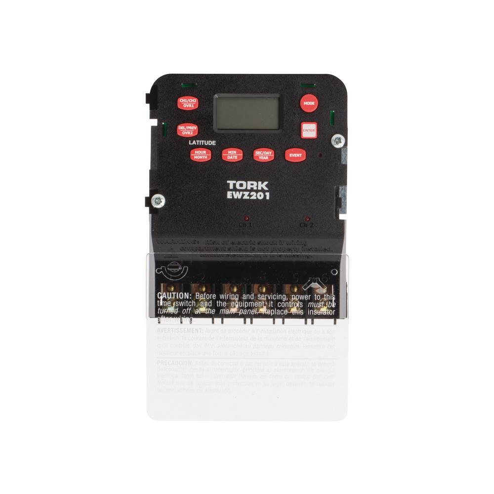 TORK 30 Amp 120Volt to 277Volt 7Day Astronomic Indoor/Outdoor Timer