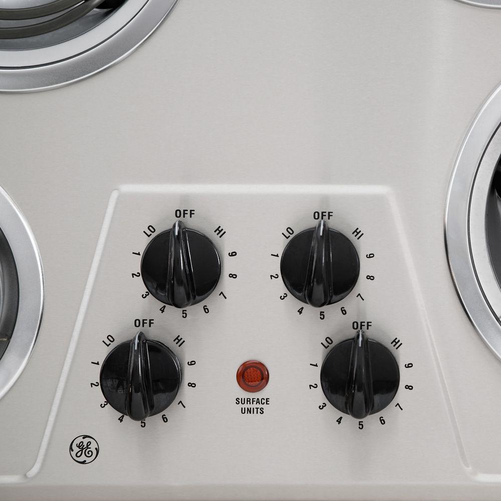 30 in. Coil Electric Cooktop in Stainless Steel with 4 Elements