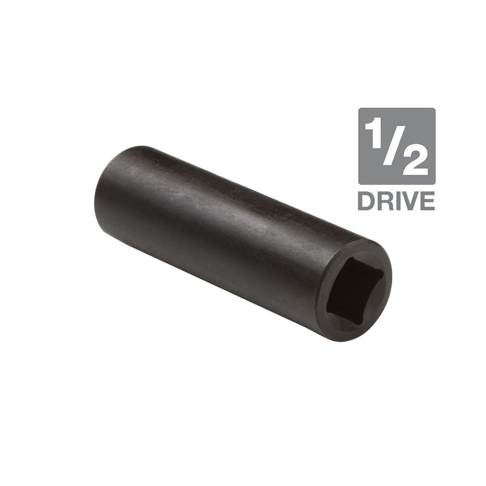 Cr-V 6-Point TEKTON 47753 1//2-Inch Drive by 5//8-Inch Shallow Impact Socket