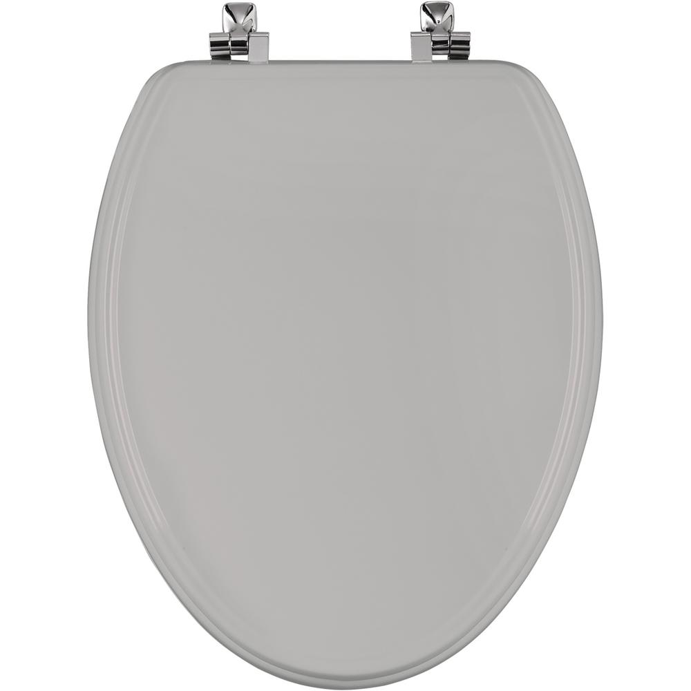 BEMIS STA-TITE Elongated Closed Front Toilet Seat in Grey-1526CH 162