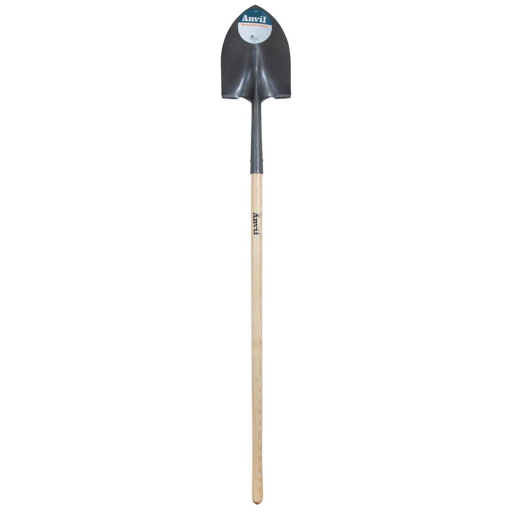 ANViL Wood Handle Digging Shovel-3589600 - The Home Depot