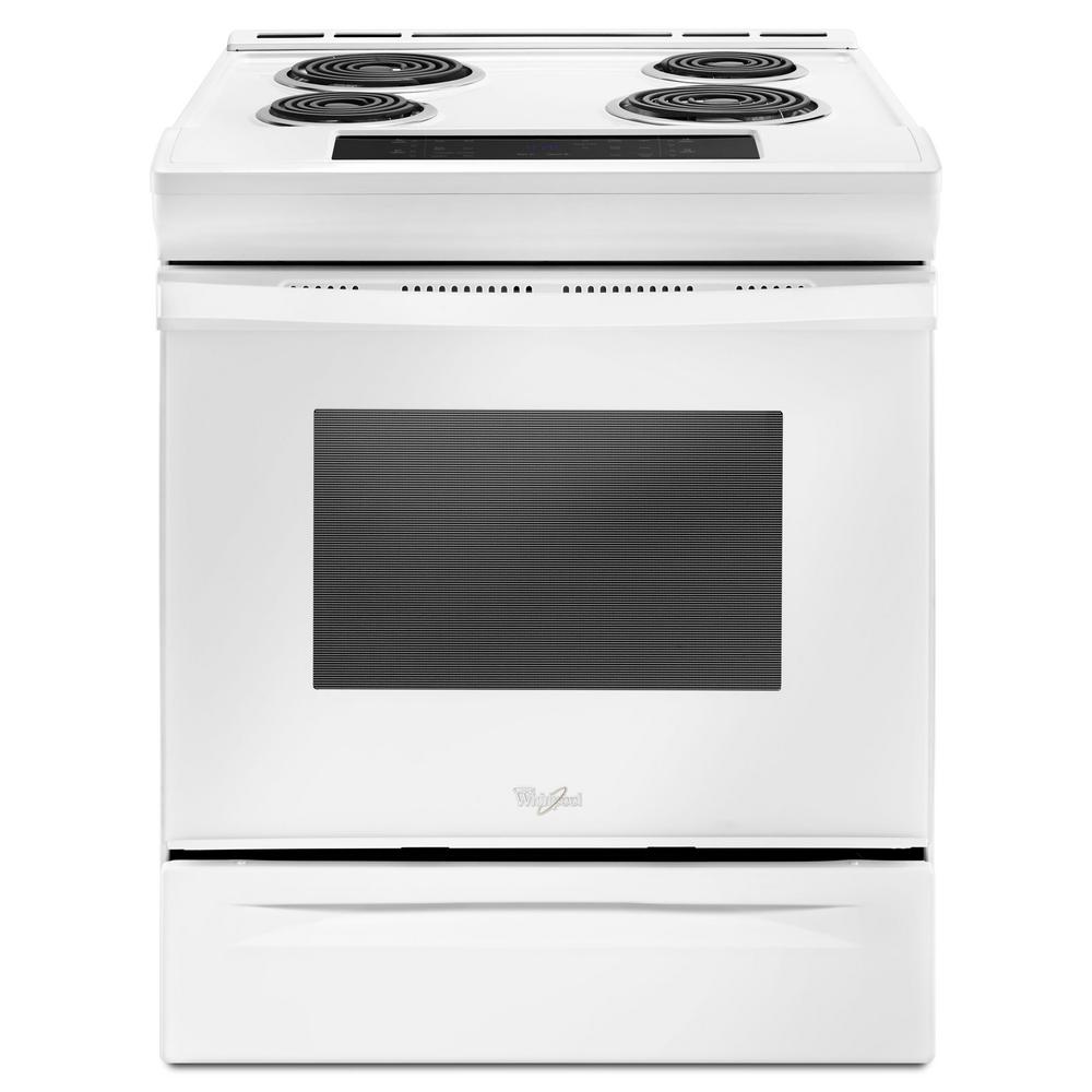 Whirlpool 4 8 Cu Ft Electric Range In White Wec310s0fw The