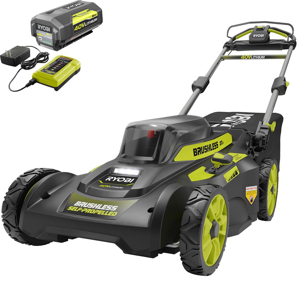 RYOBI 20 in. 40Volt 6.0 Ah LithiumIon Battery Brushless Cordless Walk