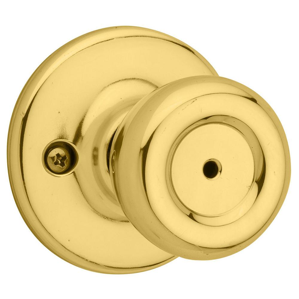 Kwikset Tylo Polished Brass Bed Bath Door Knob 300t 3 6al Rcs V1