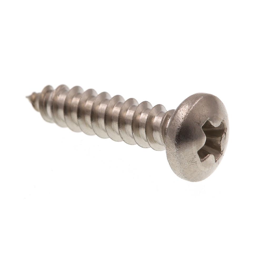 #4-40 Thread Size Pan Head Phillips Drive Passivated Finish 18-8 Stainless Steel Thread Rolling Screw for Metal Pack of 100 1//2 Length