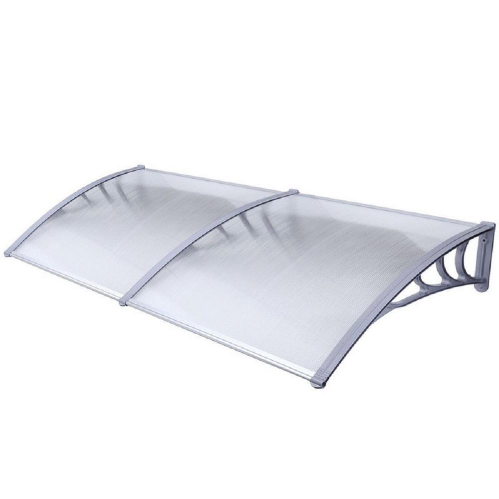 ALEKO 6.5 ft. Polycarbonate Window/Entry Awning in GreyDC40X80HD The Home Depot