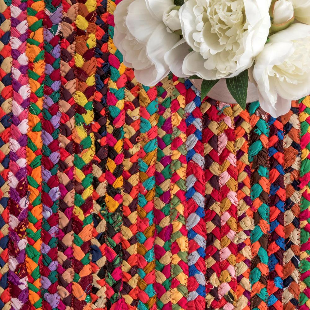 Nuloom Tammara Colorful Braided Multi 6 Ft Round Rug Mgnm04a 606r Nuloom Tammara Colorful Braided Multi 6