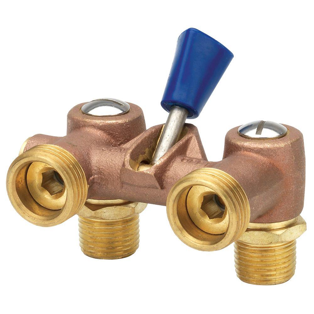 Everbilt 1 2 In Brass Mpt X Mht Front Operated Dual Washing