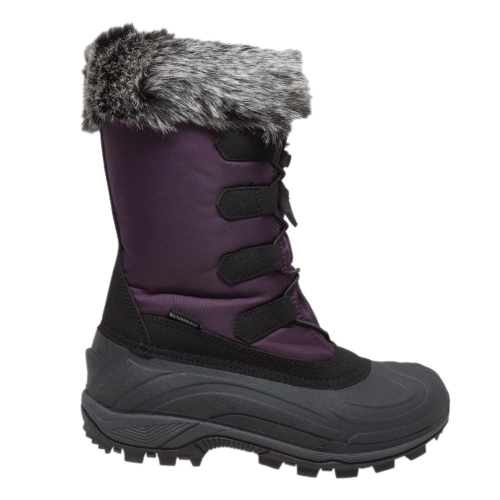 womens black snow boots with fur