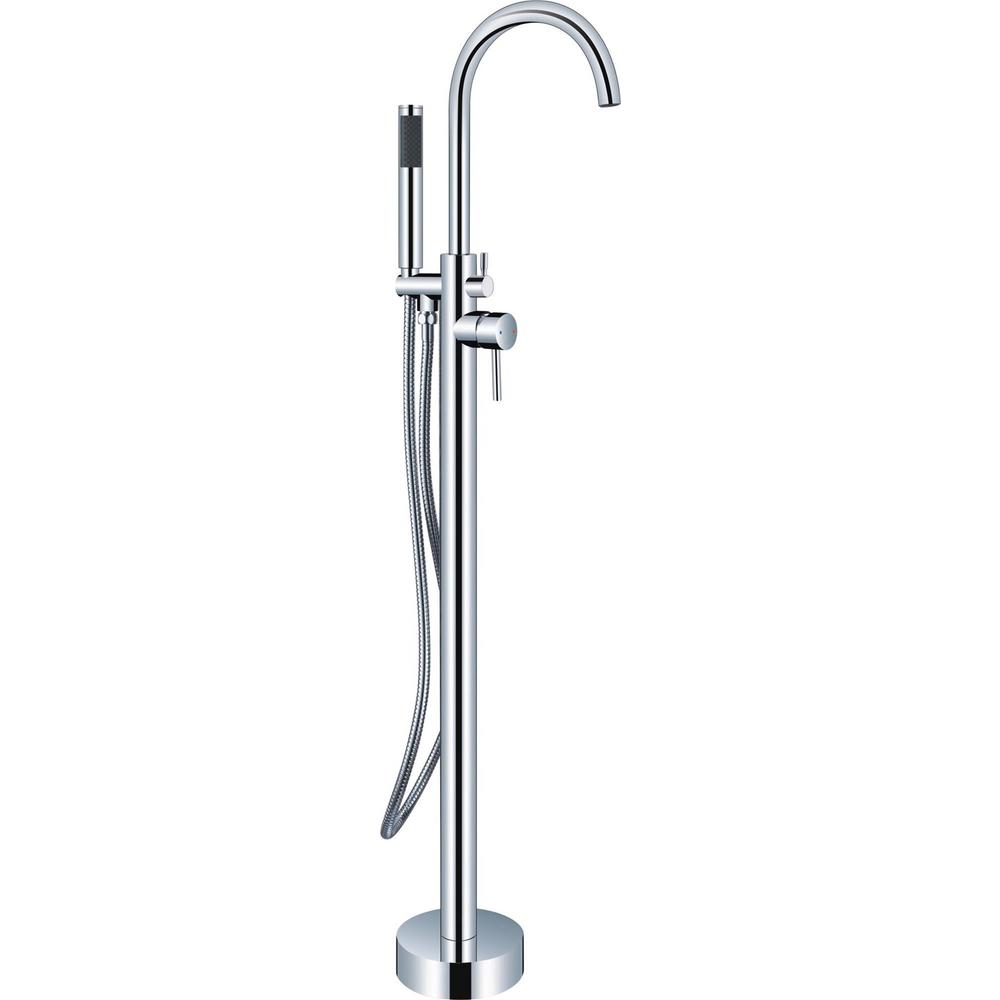 Ariel SingleHandle Freestanding Roman Tub Faucet with Hand Shower in ChromePV068M44C1 The