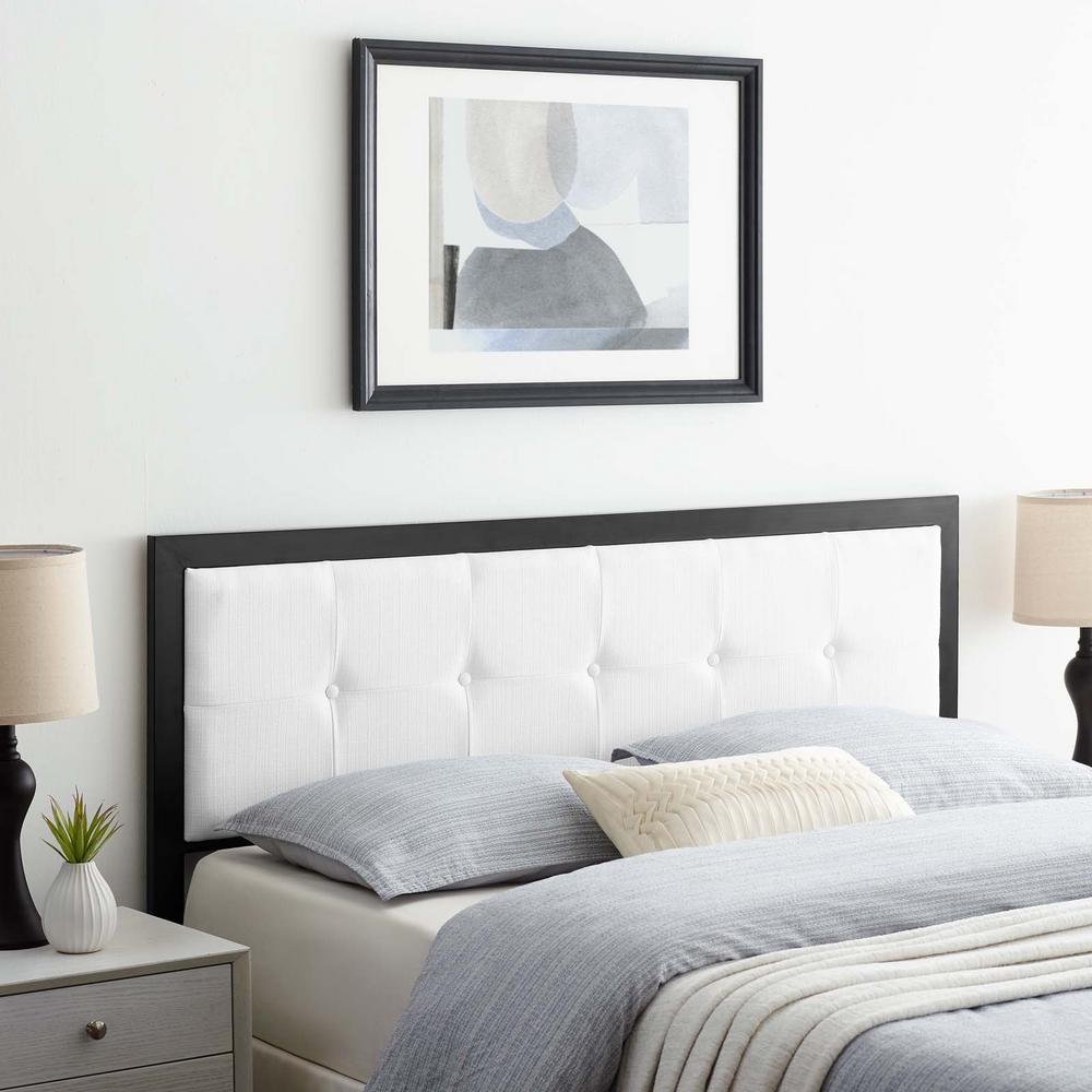 Modway Teagan In Black White Tufted Twin Headboard Mod 6172 Blk Whi The Home Depot