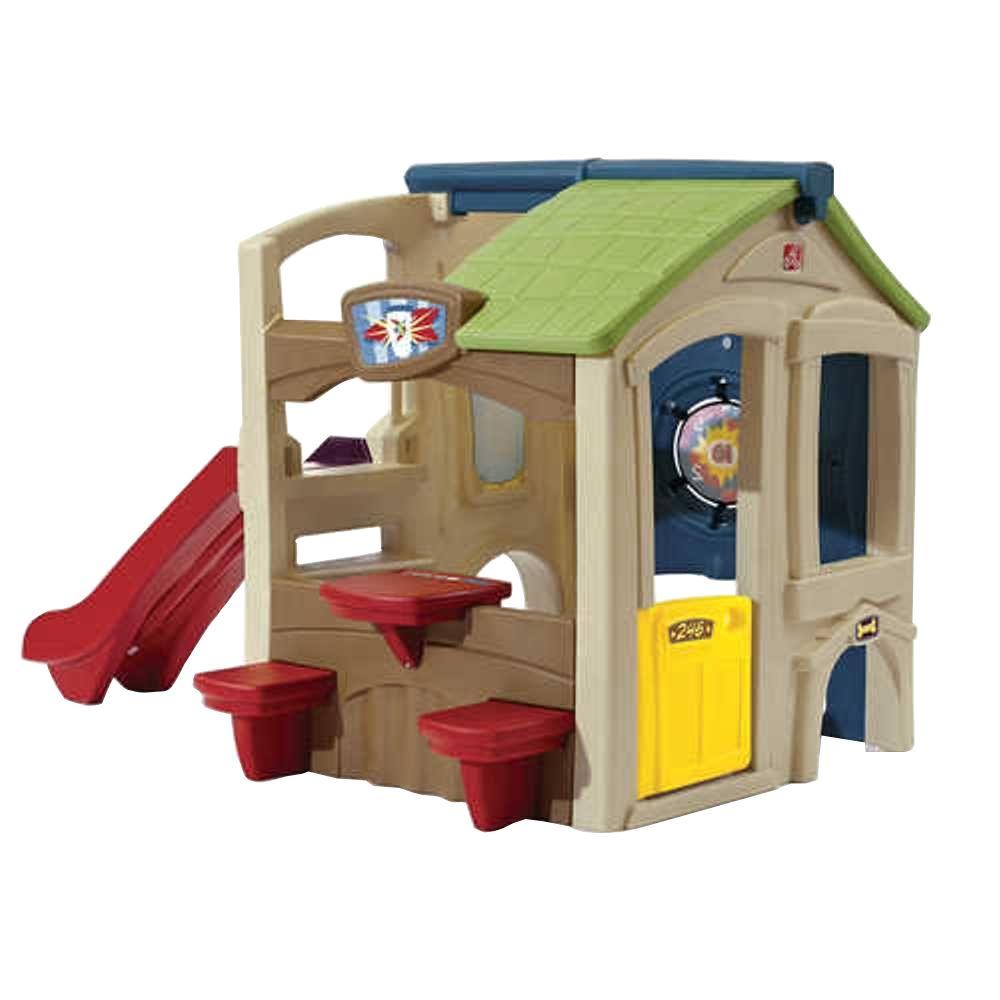 Step2 Neighborhood Fun Center Playhouse with Slide and Six Accessories