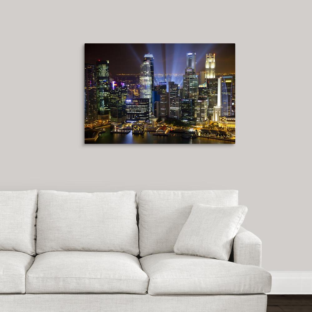 Greatcanvas 36 In X 24 Singapore Downtown Overview At Greatcanvas 36 In X 24