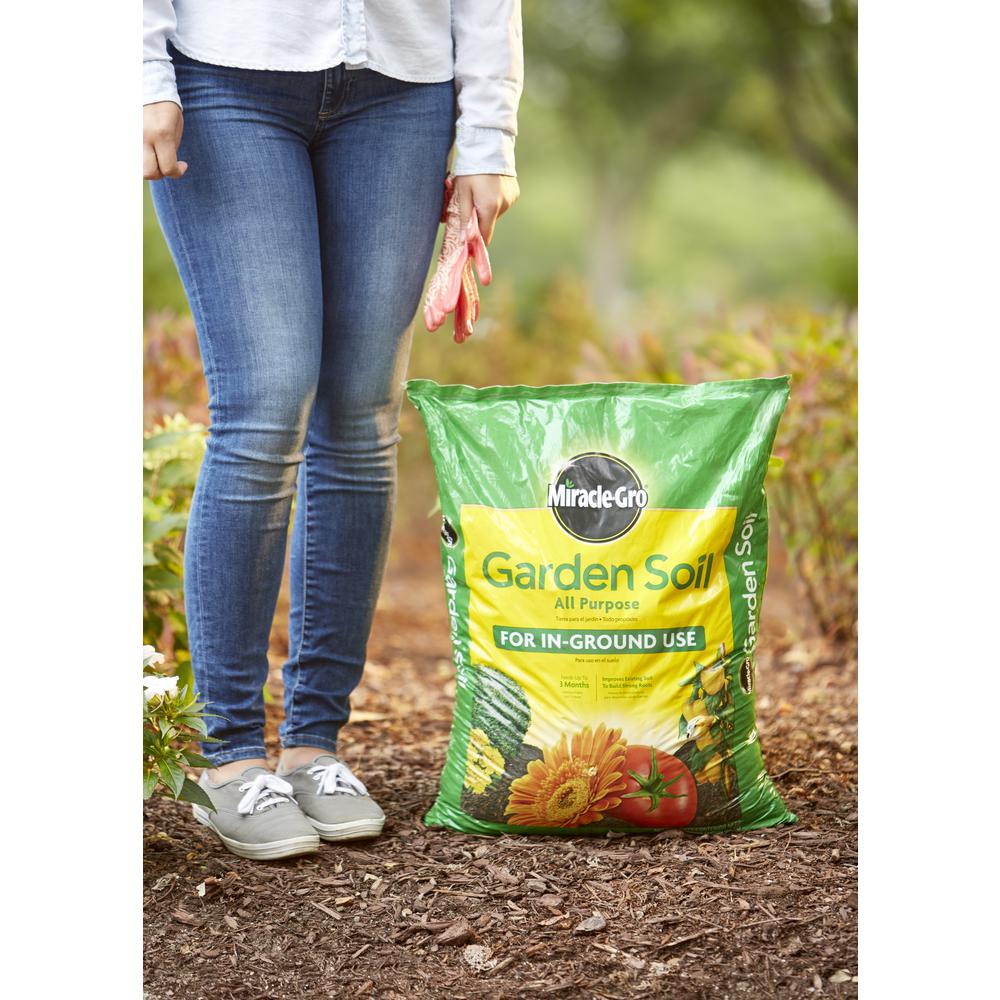 Miracle Gro Garden Soil All Purpose For In Ground Use 0 75 Cu Ft The Home Depot