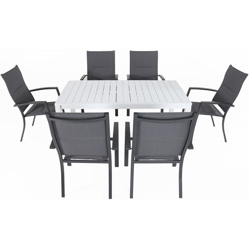 Cambridge Palermo 7 Piece Aluminum Outdoor Dining Set With 6