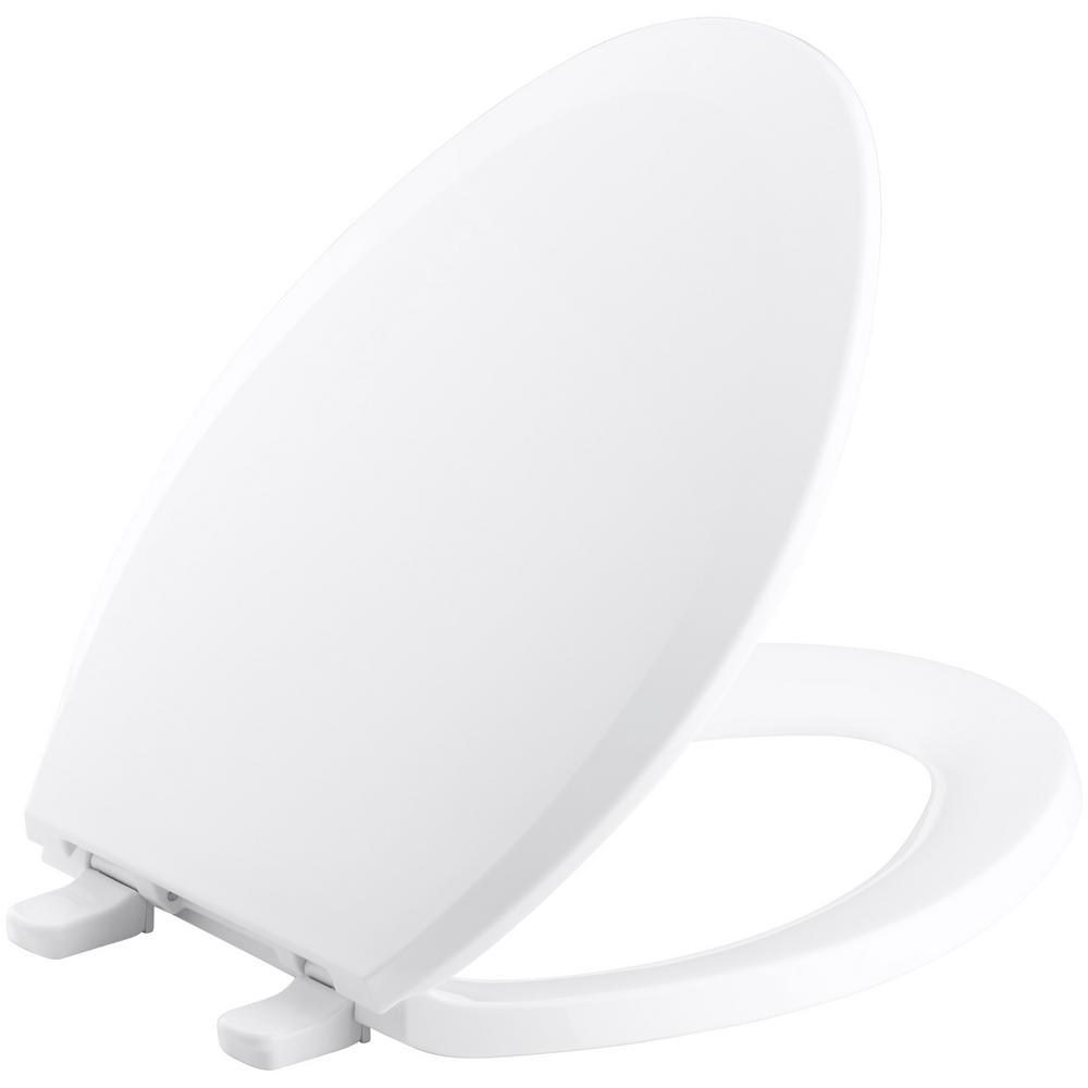 KOHLER Lustra Elongated ClosedFront Toilet Seat with AntiMicrobial