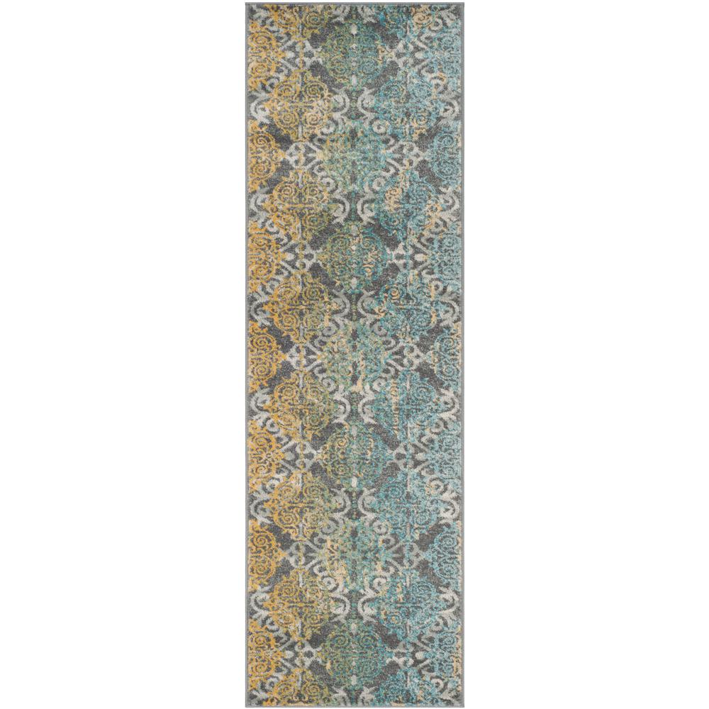 Safavieh Evoke Navy Ivory 2 Ft In X 15 Runner Rug Evk256a