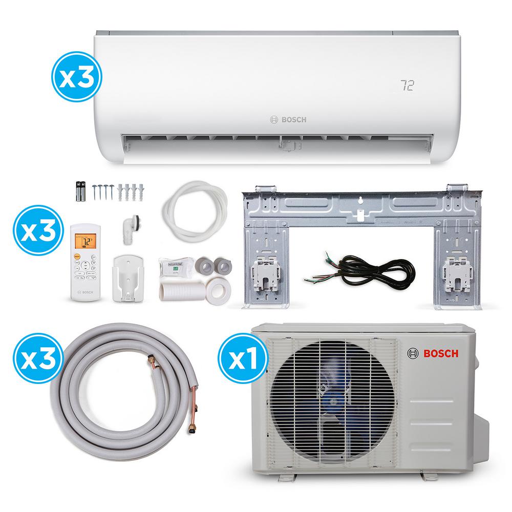 Bosch Hyper Heat 2Zone 27,000 BTU 2.25 Ton Ductless Mini Split Air Conditioner with Heat Pump