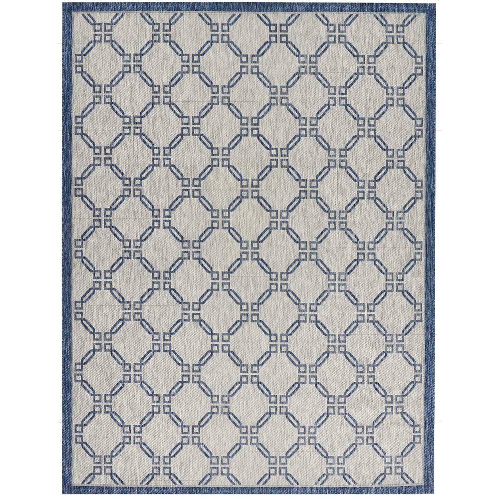 Nourison Country Side Ivory Blue 10 ft. x 13 ft. Indoor/Outdoor Area