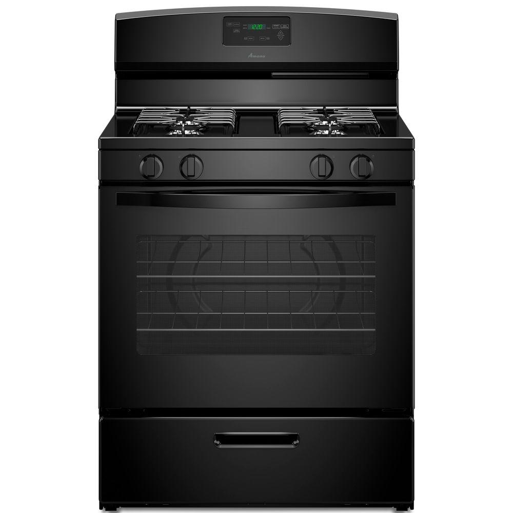 Amana 5.1 cu. ft. Gas Range in BlackAGR5330BAB The Home Depot