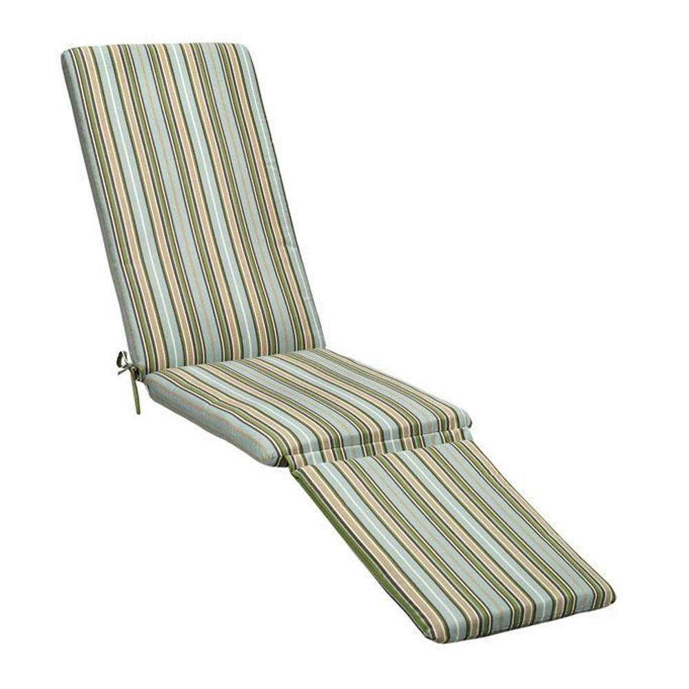 Home Decorators Collection Sunbrella Cilantro Stripe Outdoor Chaise