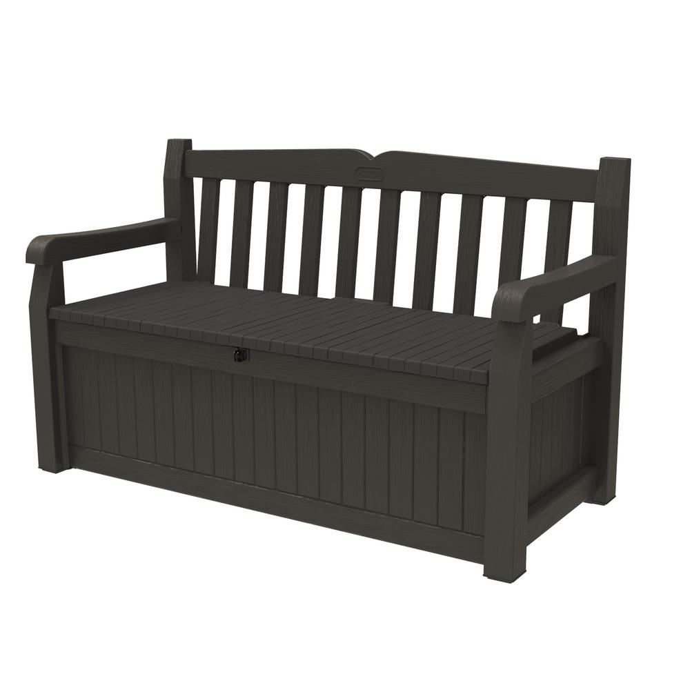 Keter Solana 2-Person Brown Outdoor Resin Storage Bench