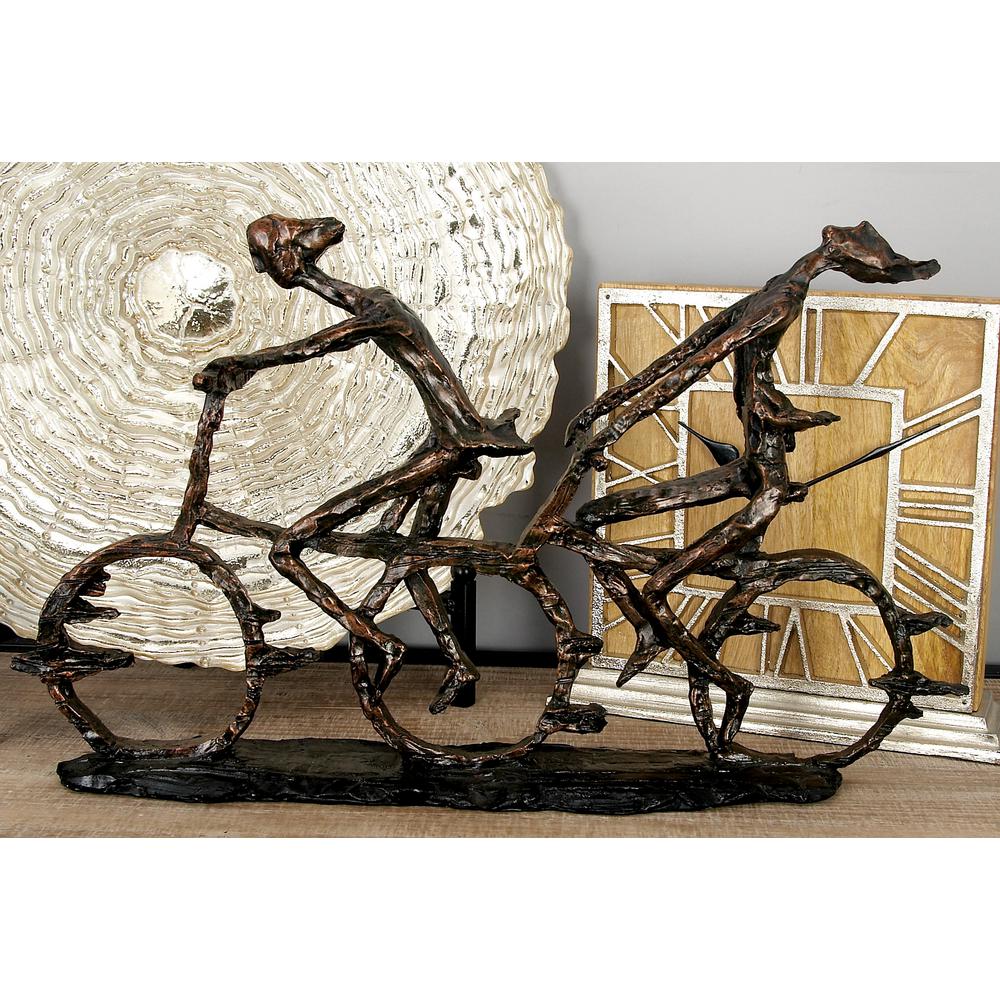 Litton Lane Abstract Polystone Cycling Pair Sculpture58273 The Home