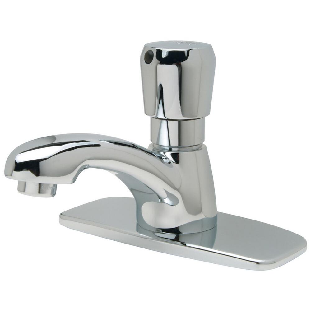 Zurn Single Basin Metering Faucet with 4 in. Cover Plate Z86100XLCP4