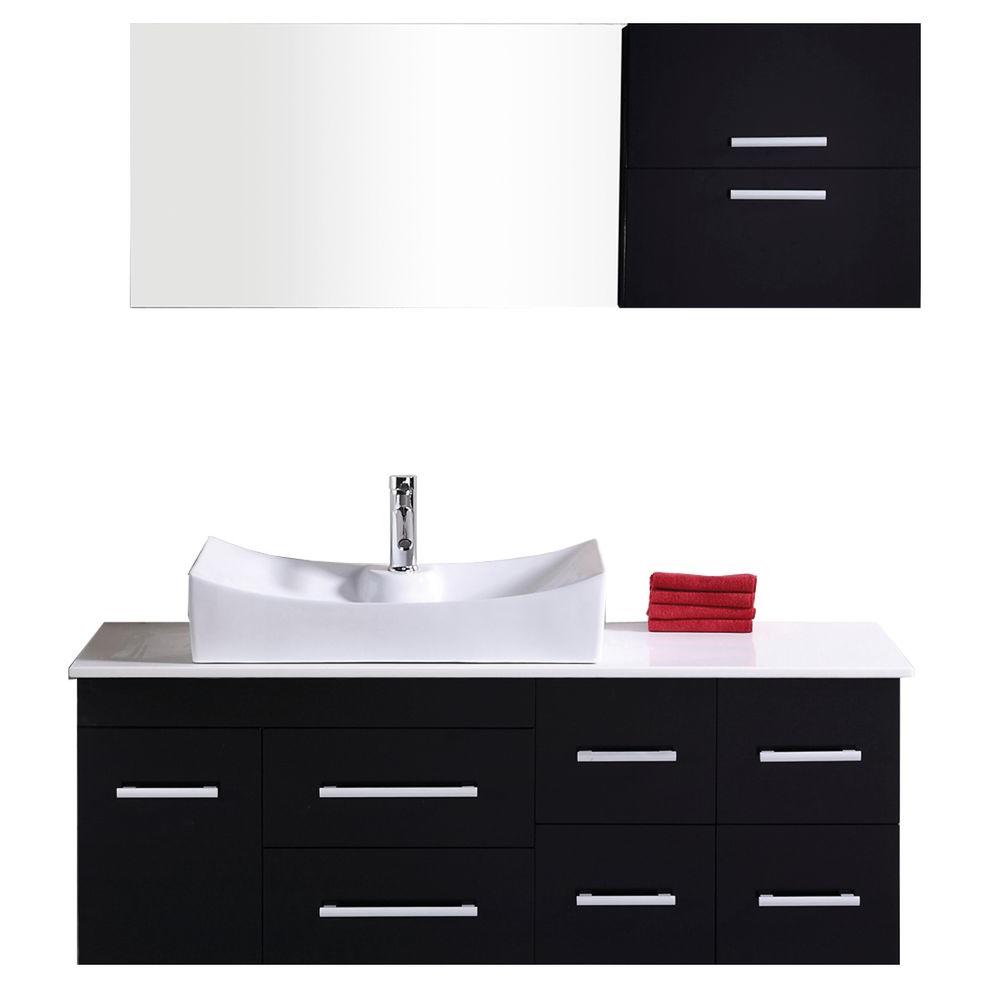 Design Element Springfield 54 in. W x 20 in. D Vanity in Espresso with Composite Stone Vanity 