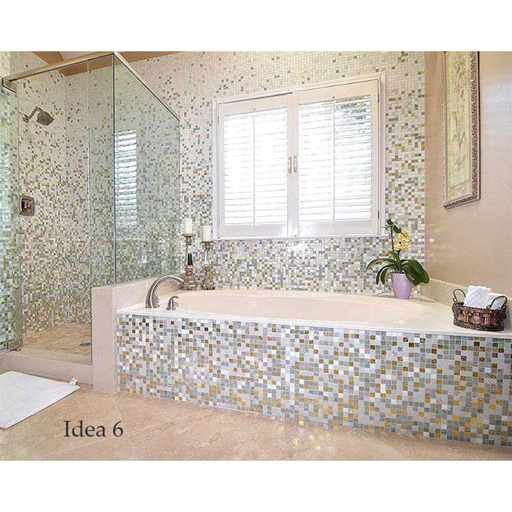 Bellaterra Home 12 In X 4 Mm Gl Mosaic Tile Diy Kit Mm Gl Mosaic Tile Diy Kit