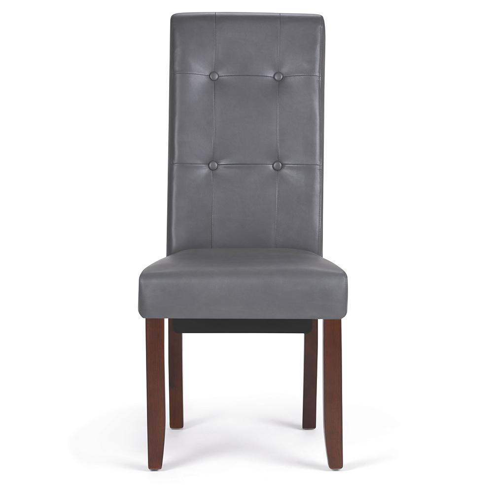 Simpli Home Cosmopolitan Stone Grey Deluxe Tufted Parson Chair Set Cosmopolitan Stone Grey Deluxe Tufted Parson Chair Set Of 2