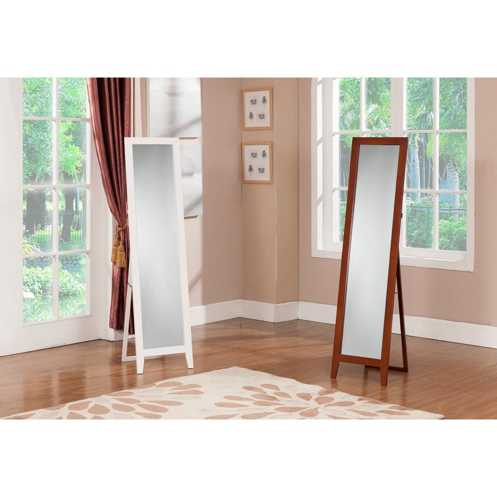 Kings Brand Furniture White Wood Frame Easel Floor Mirror W 3509m