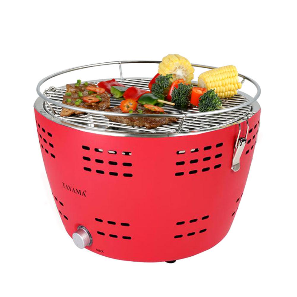 Tayama Portable Charcoal Grill in Red by Tayama