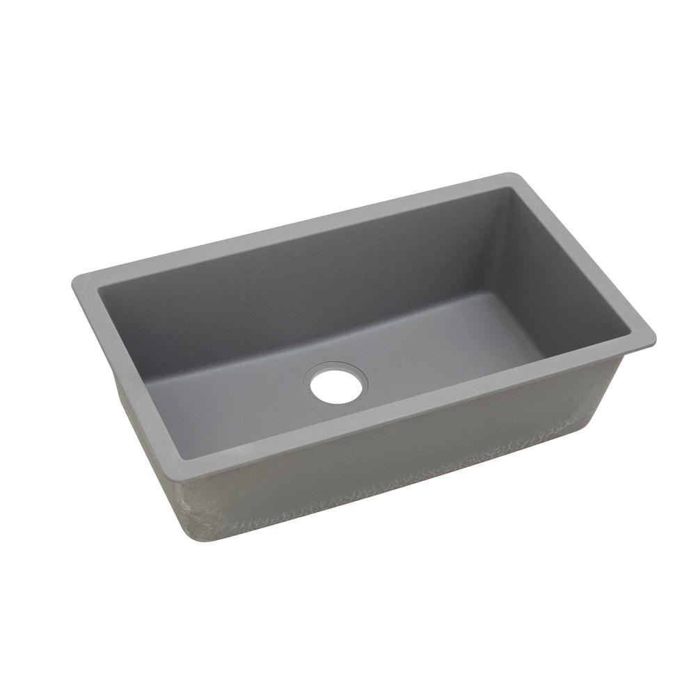 Elkay Quartz Classic Undermount Composite 33 in. Single ...