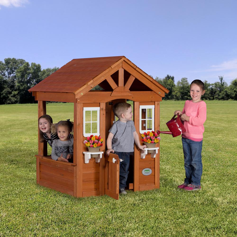 kidkraft stonewood outdoor playhouse dimensions