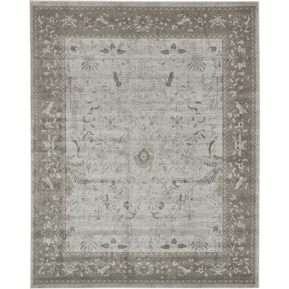 Unique Loom Vintage La Jolla Light Gray 8 ft. x 10 ft. Rug3133379