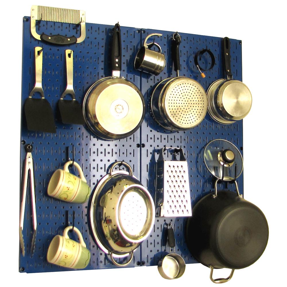 Wall Control Kitchen Pegboard 32 in. x 32 in. Metal Peg Board Pantry