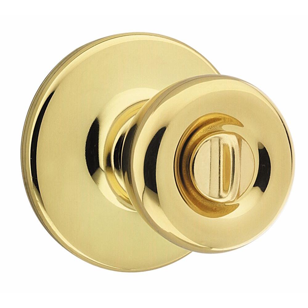 Kwikset Tylo Polished Brass Bed Bath Door Knob L147524 The