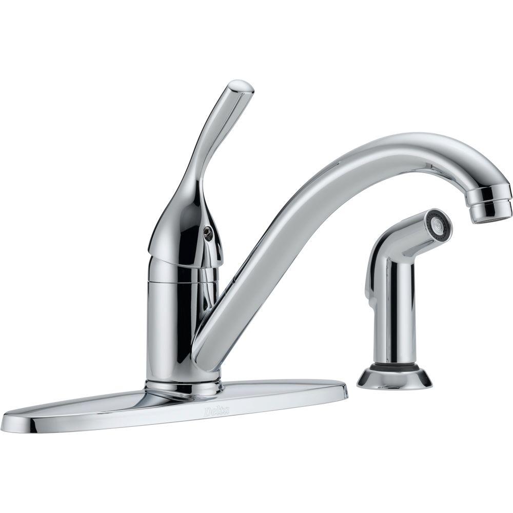 Delta Foundations 2Handle Standard Kitchen Faucet with Side Sprayer in Stainless21988LFSS