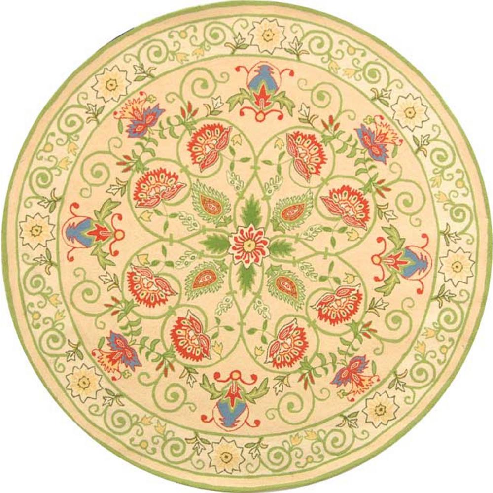 Safavieh Chelsea Beige Green 8 ft x 8 ft Round Area Rug HK330A 8R