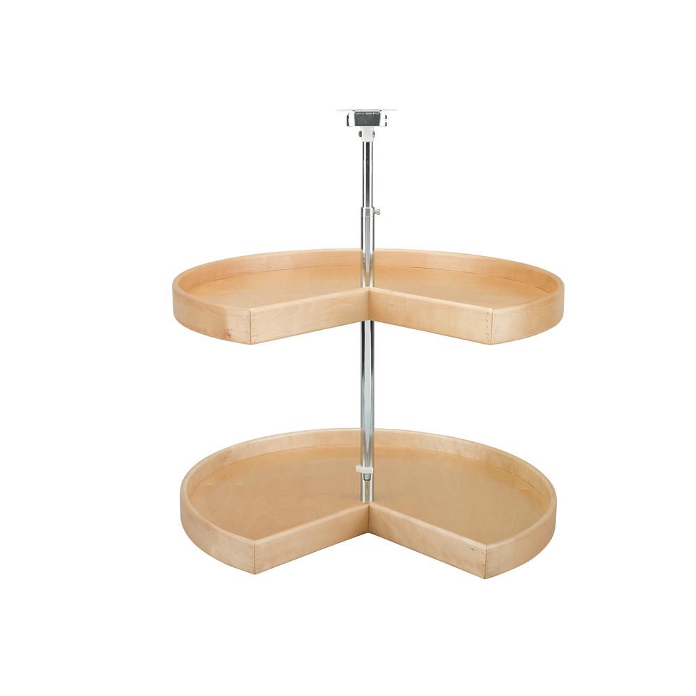 Slide A Shelf Made To Fit Out 6 In 36 Wide Full Natural Wood Pie Cut Lazy Susans 2 Shelf