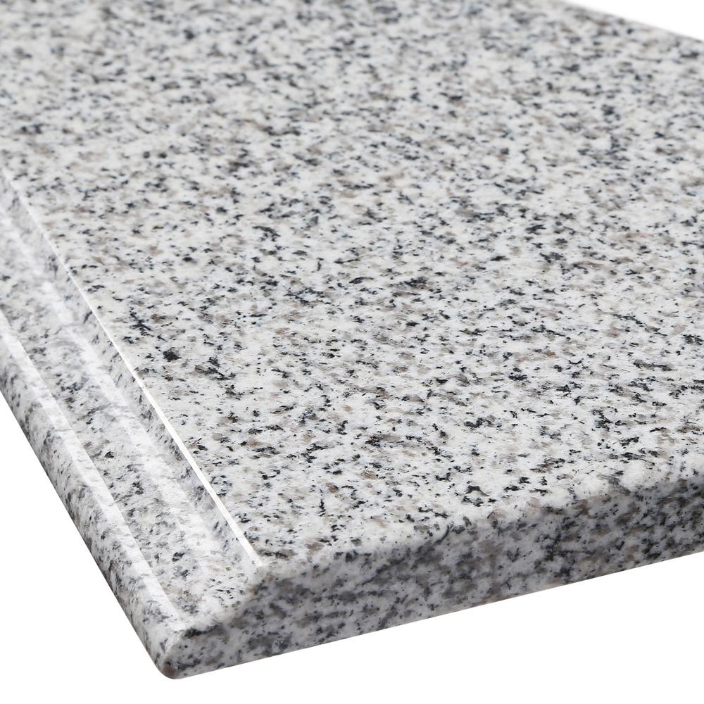 Home Decorators Collection 37 In W Granite Vanity Top In Rushmore Grey And White Sink Hg37228rg The Home Depot