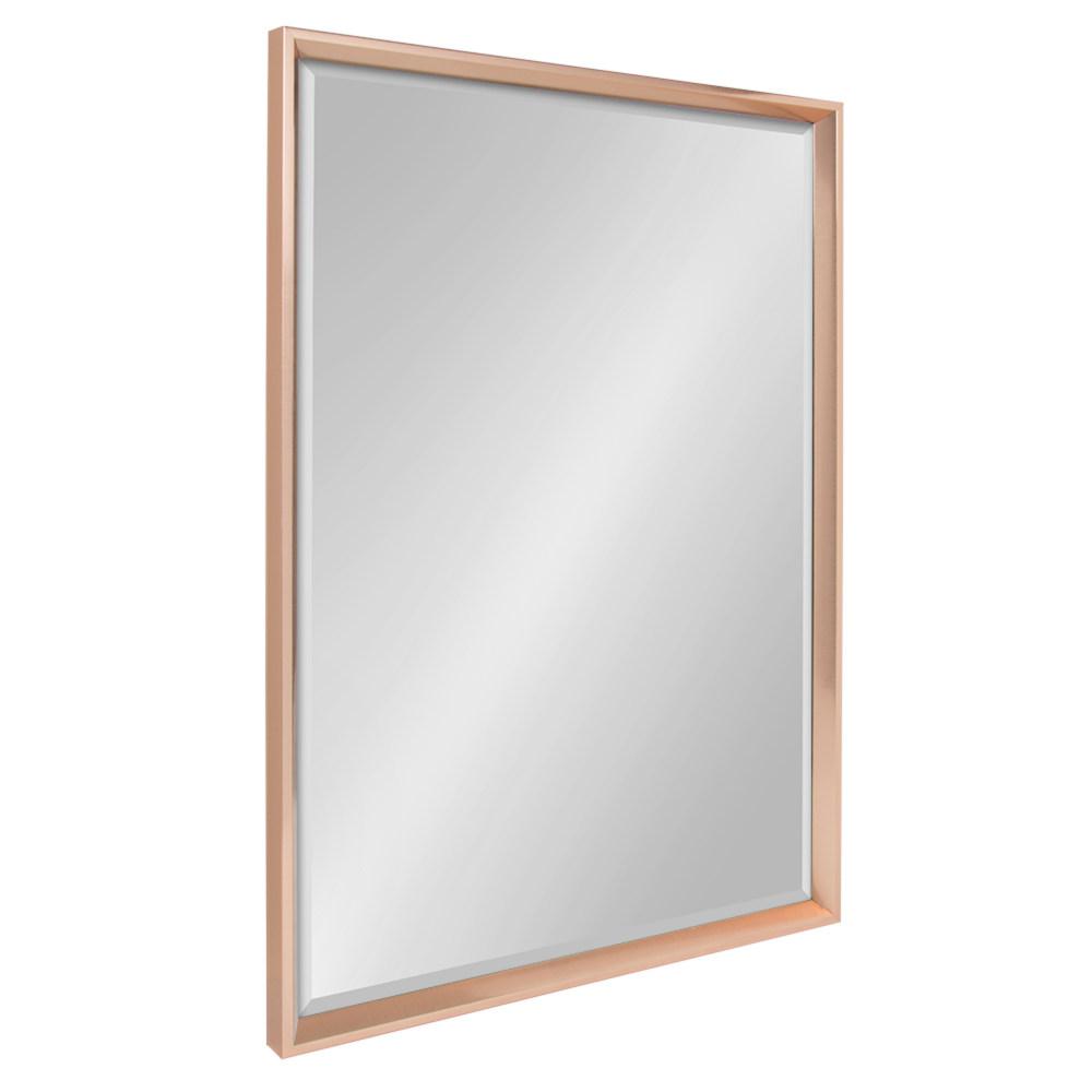 Pink Mirrors Wall Decor The Home Depot Calter Rectangle Rose Gold Wall Mirror