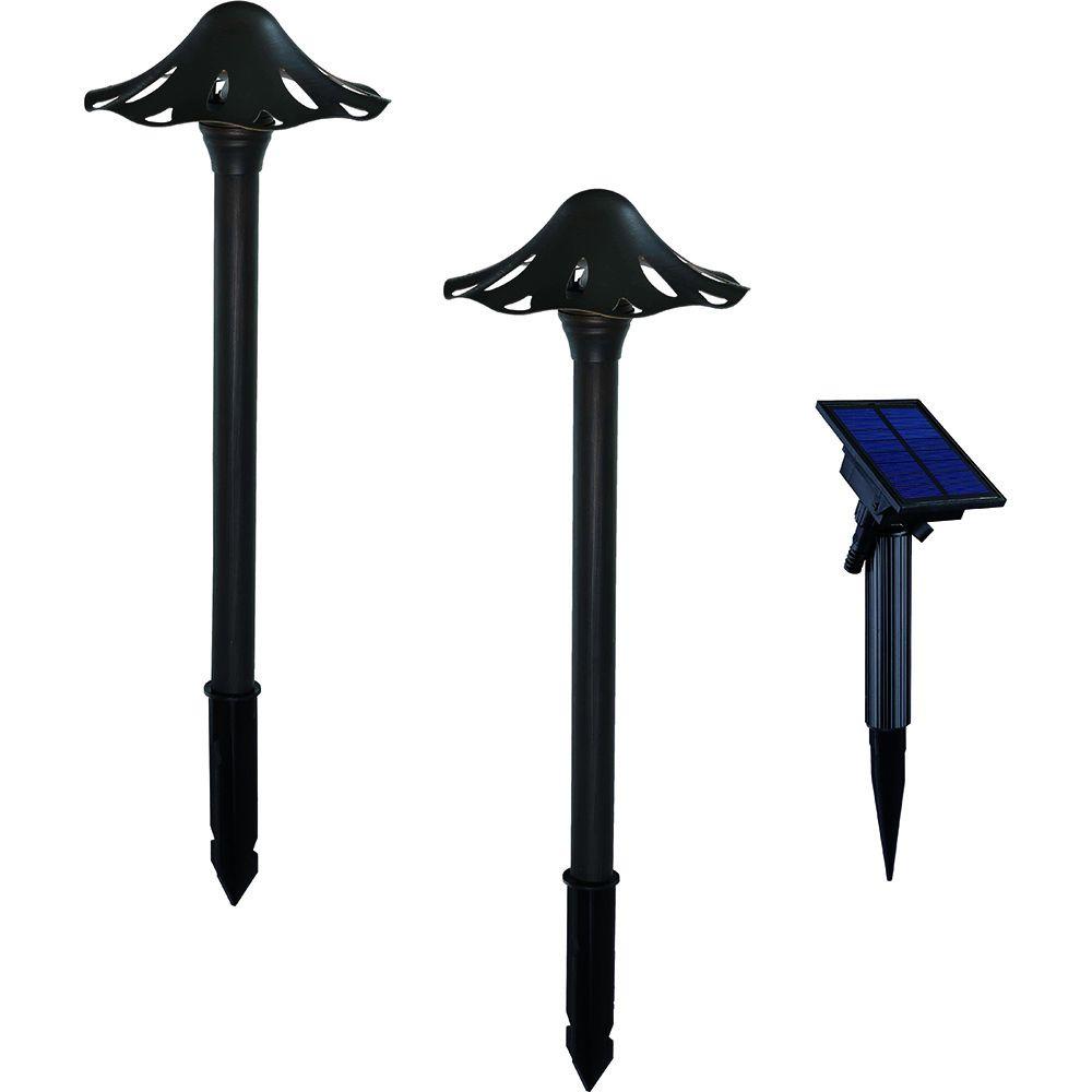 Hampton Bay Solar Oil Rubbed Bronze Outdoor Integrated Led Mushroom Hampton Bay Solar Oil Rubbed Bronze Outdoor Integrated Led Mushroom Landscape Path Light With Remote