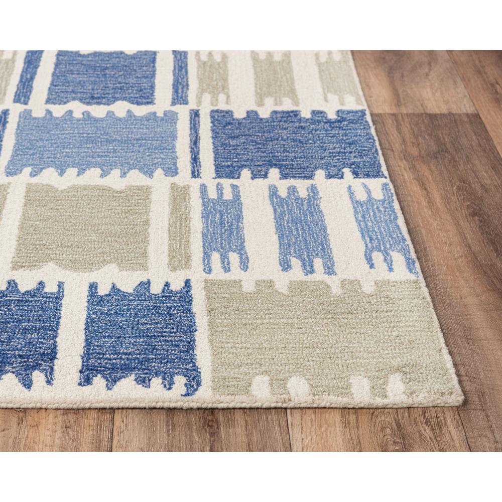 Rivera Blue Beige 5 Ft X 8 Geometric Wool Area Rug - Blue And Beige Wool Area Rugs Rivera Blue Beige 5 Ft X 8 Geometric Wool Area Rug - Blue And Beige Wool Area Rugs