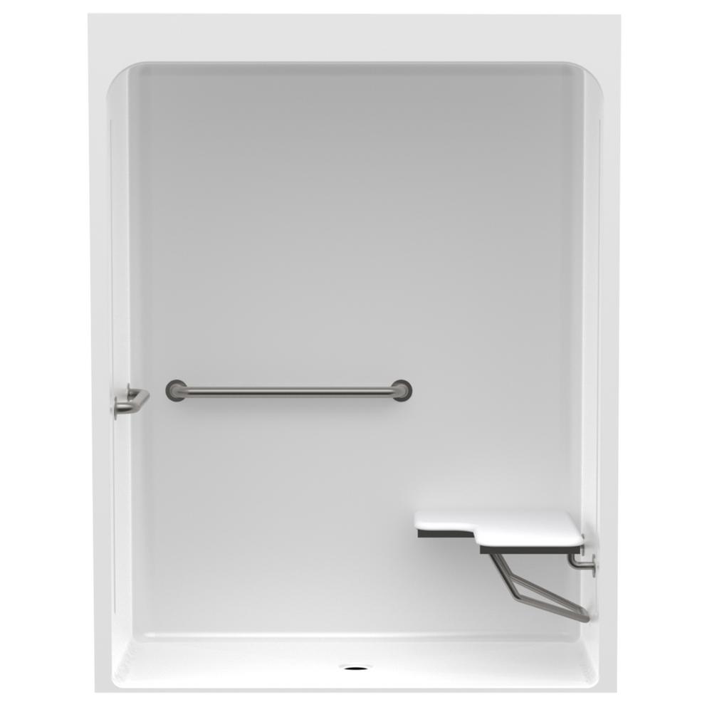 Aquatic Shower Stalls Kits Showers The Home Depot Accessible Acrylic 60 In X 34 79 1 Piece
