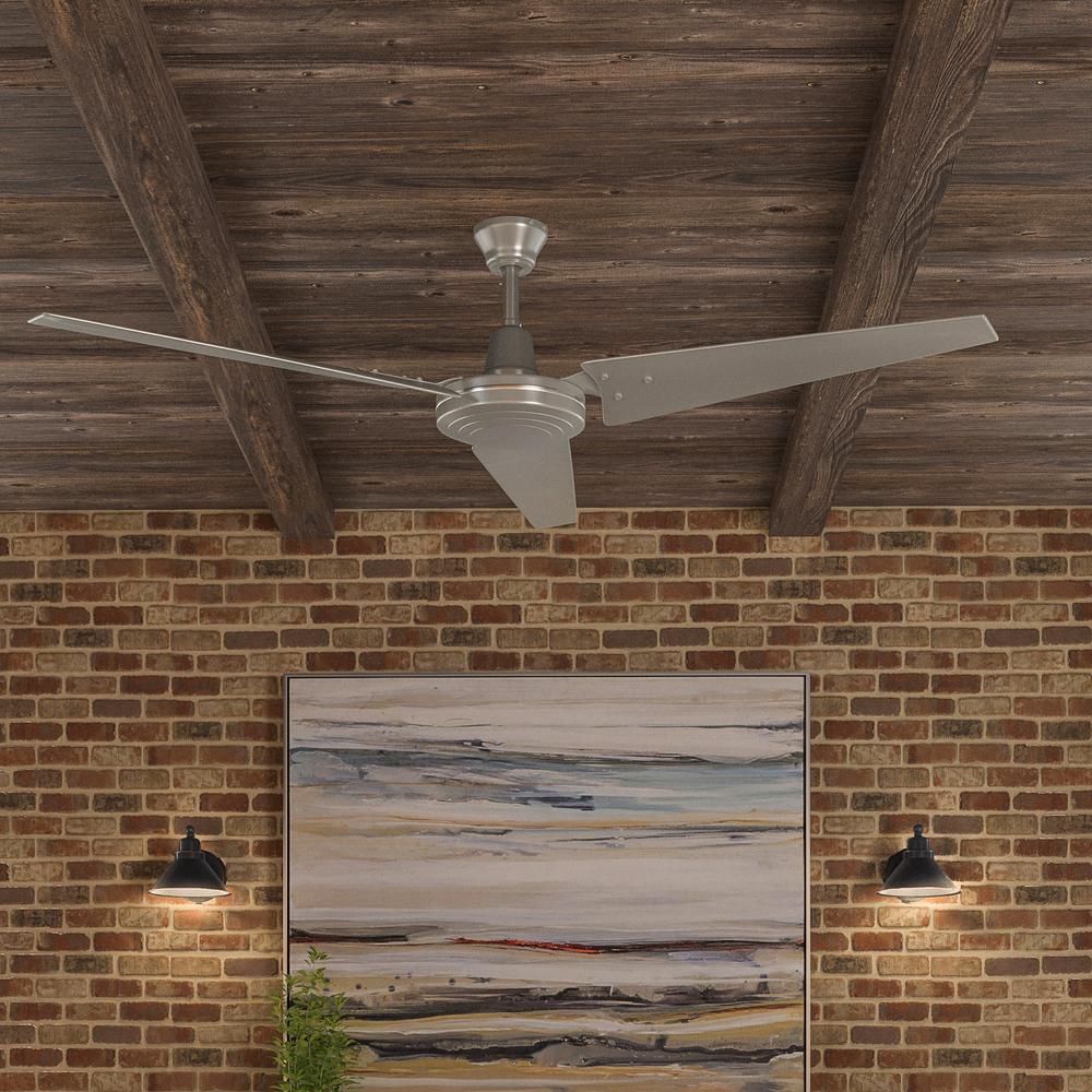 Hampton Bay Industrial 60 In Indoor Brushed Steel Ceiling Fan
