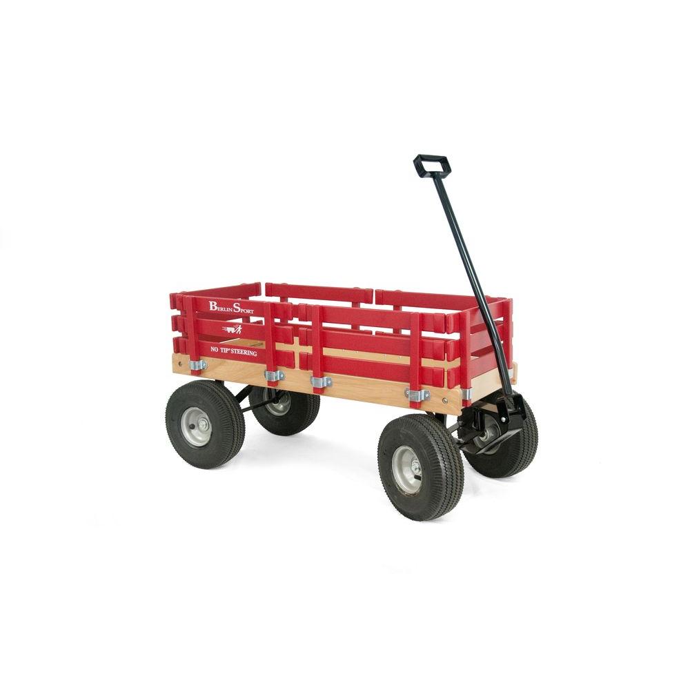 little red wagon with wooden sides
